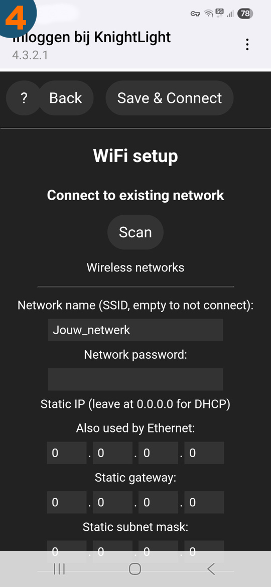 WLED wifi setup.